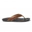 Mea Ola Men's Leather Sandals - Tan / Dark Java