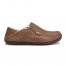 Moloa Men's Leather Slippers - Toffee / Dark Wood