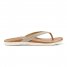 Honu Women's Leather Flip Flops - Tapa / Golden Sand