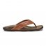 Hiapo Men's Leather Sandals - Rum / Dark Wood