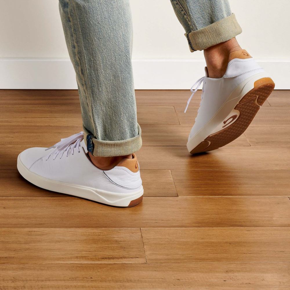 Lae'ahi Li 'Ili Men's Leather Sneakers - White